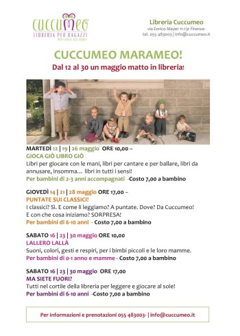 programma di maggio di della libreria cuccumeo